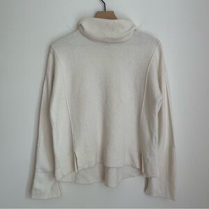 Reiss Turtleneck Cream Sweater Wool Blend Oversized size M